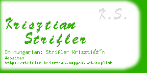 krisztian strifler business card